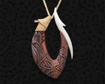 maori necklace hei matau fish hook