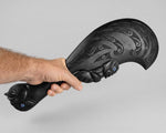 Hand-Carved Wooden Maori Patu with Paua Shell 42cm