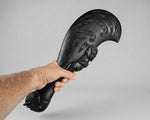 Hand-Carved Wooden Maori Patu with Paua Shell 42cm