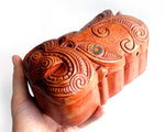 Maori Wooden Papahou Treasure Box | New Zealand Hand Carved Waka Huia