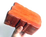 Maori Wooden Papahou Treasure Box | New Zealand Hand Carved Waka Huia