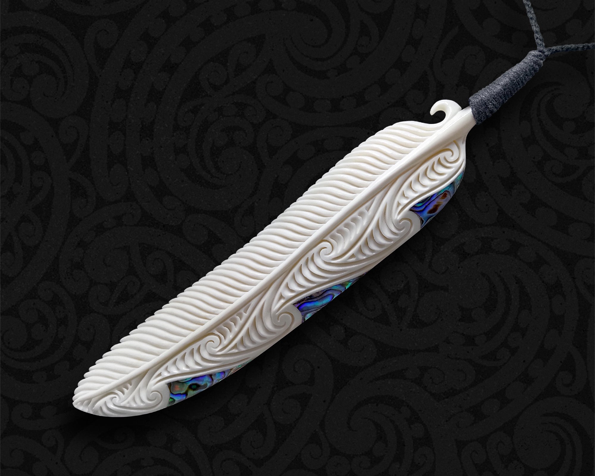 maori necklace feather 1