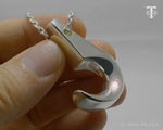 Lei Niho Palaoa necklace Handcrafted silver Hawaiian, featuring a traditional Polynesian hook pendant