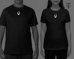 Hand-carved bone Hawaiian Makau fish hook necklace worn by male and female models