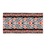 New Zealand Maori Beach Towel with Kowhaiwhai Pattern