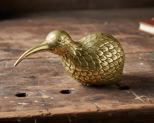 Brass Kiwi Bird Paperweight Figurine