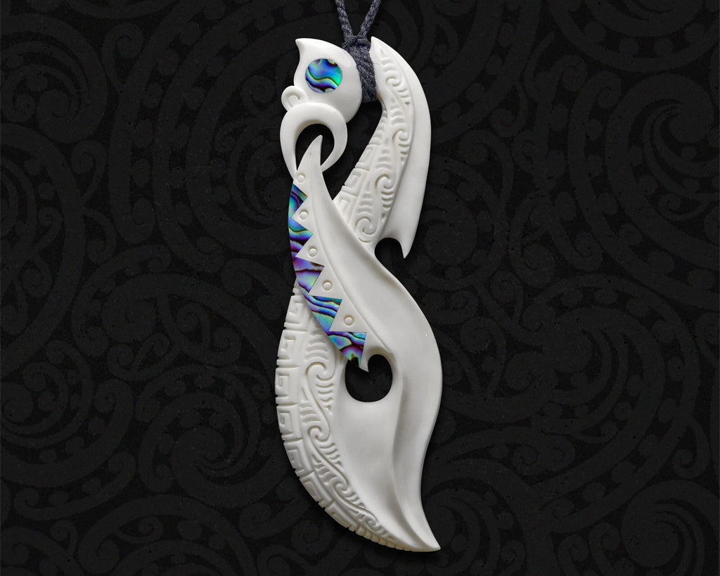 New Zealand Maori Style Bone Hook Necklace – The Bone Art Place