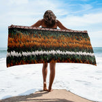 Maori Feather Cloak Beach Towel