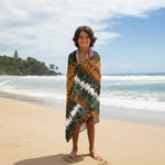Maori Feather Cloak Beach Towel