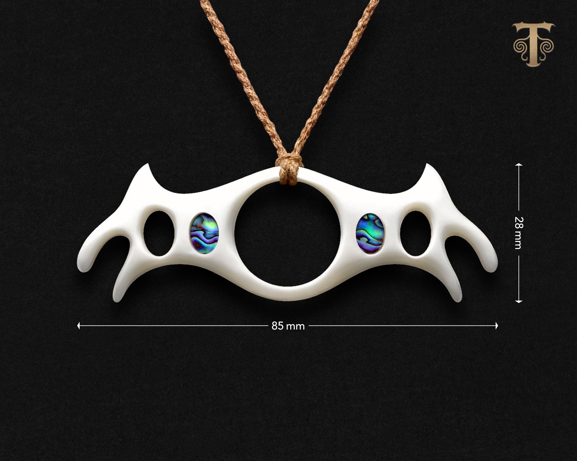 Maori Bone Carving Pekapeka Pendant | Opihi Taniwha Inspired New Zealand Tribal Necklace