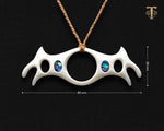 Maori Bone Carving Pekapeka Pendant | Opihi Taniwha Inspired New Zealand Tribal Necklace