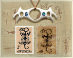 Maori Bone Carving Pekapeka Pendant | Opihi Taniwha Inspired New Zealand Tribal Necklace