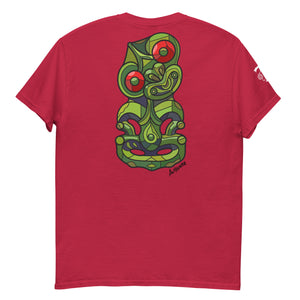 Men's Maori T-Shirt Green Abstract Hei Tiki Design Graphic