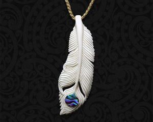 new zealand maori feather necklace