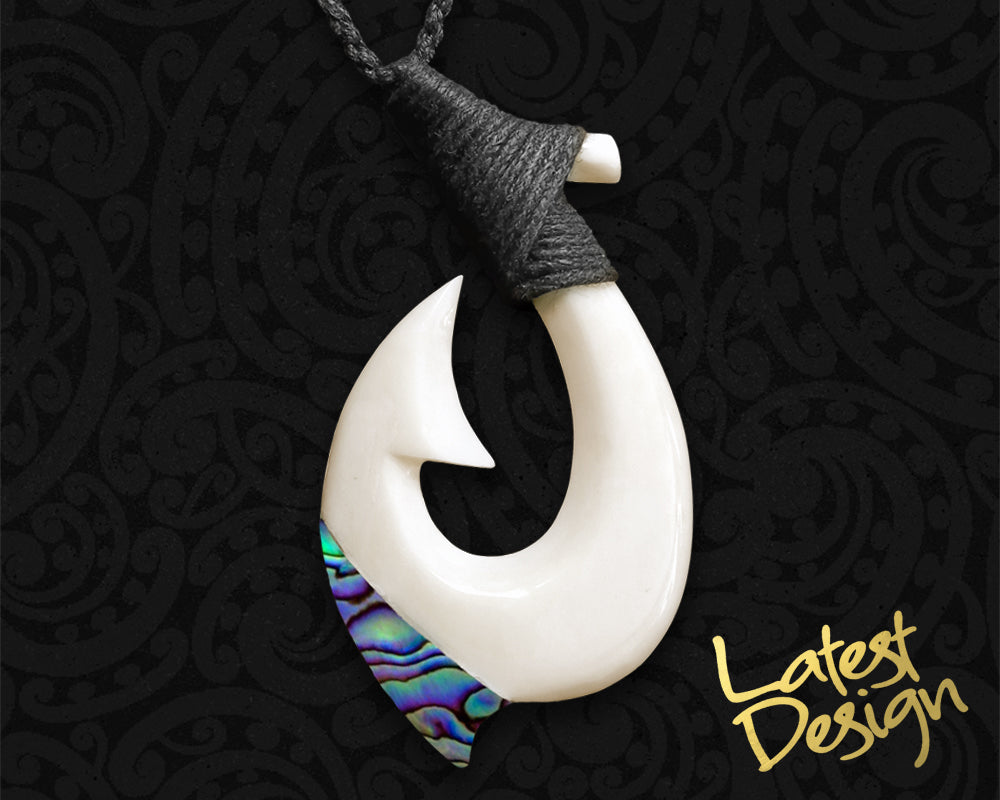 Bone Long Curved Hei Matau Fish Hook Pendant Maori Style Necklace –  81stgeneration