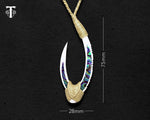 maori necklace fish hook matau