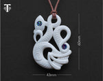 new zealand maori necklace bone manaia