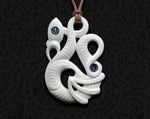a handcrafted Maori Manaia bone necklace