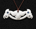 Hei Pekapeka bone pendant Maori status symbol Aotearoa