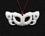 Maori bone pekapeka necklace strength symbol