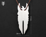 Hand-Carved Maori Bone Rehua Pendant Necklace - God of Healing & Light
