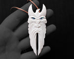 Maori bone Rehua pendant necklace featuring a hand-carved depiction of Rehua alongside the symbolic Tui bird, representing wisdom and connection to the divine