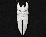 Hand-carved Maori bone pendant depicting Rehua, the revered God of healing, light, and life, with intricate traditional Maori design