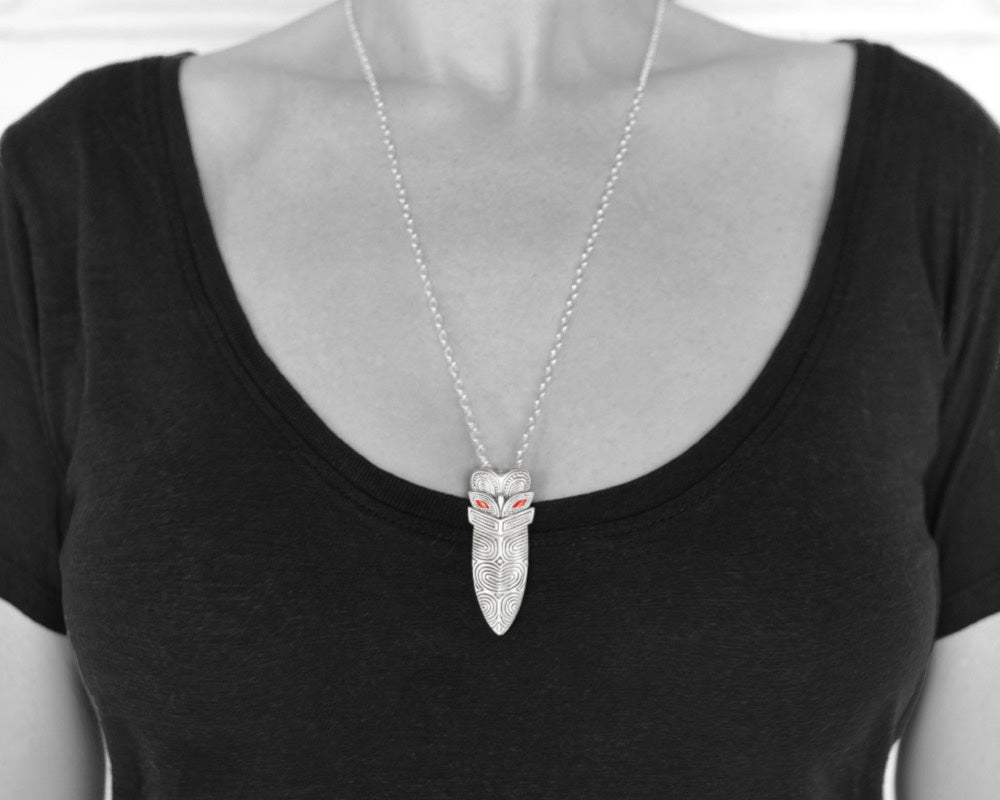 Maori Necklace | Taiaha Silver No.1
