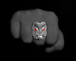 Maori Warrior Design on Tumatauenga Silver Ring