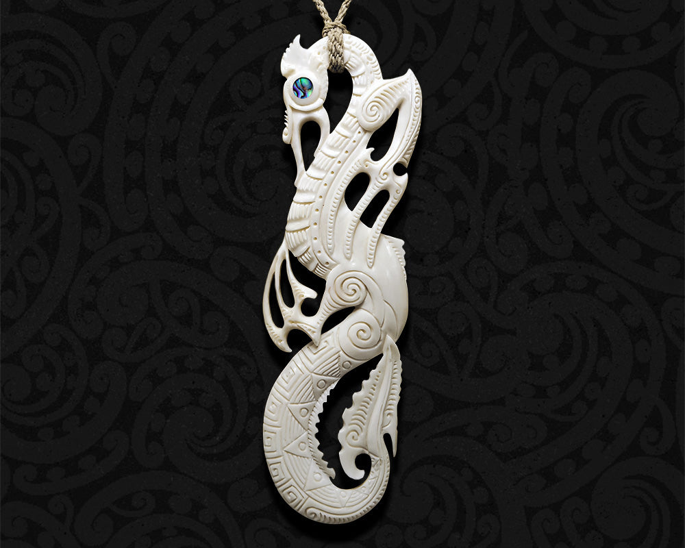 Maori Manaia Bone Pendant Spiritual Guardian Necklace – Toa Bone