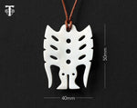 Hand-Carved Frigate Bird Bone Pendant - Melanesian Art Inspired Necklace