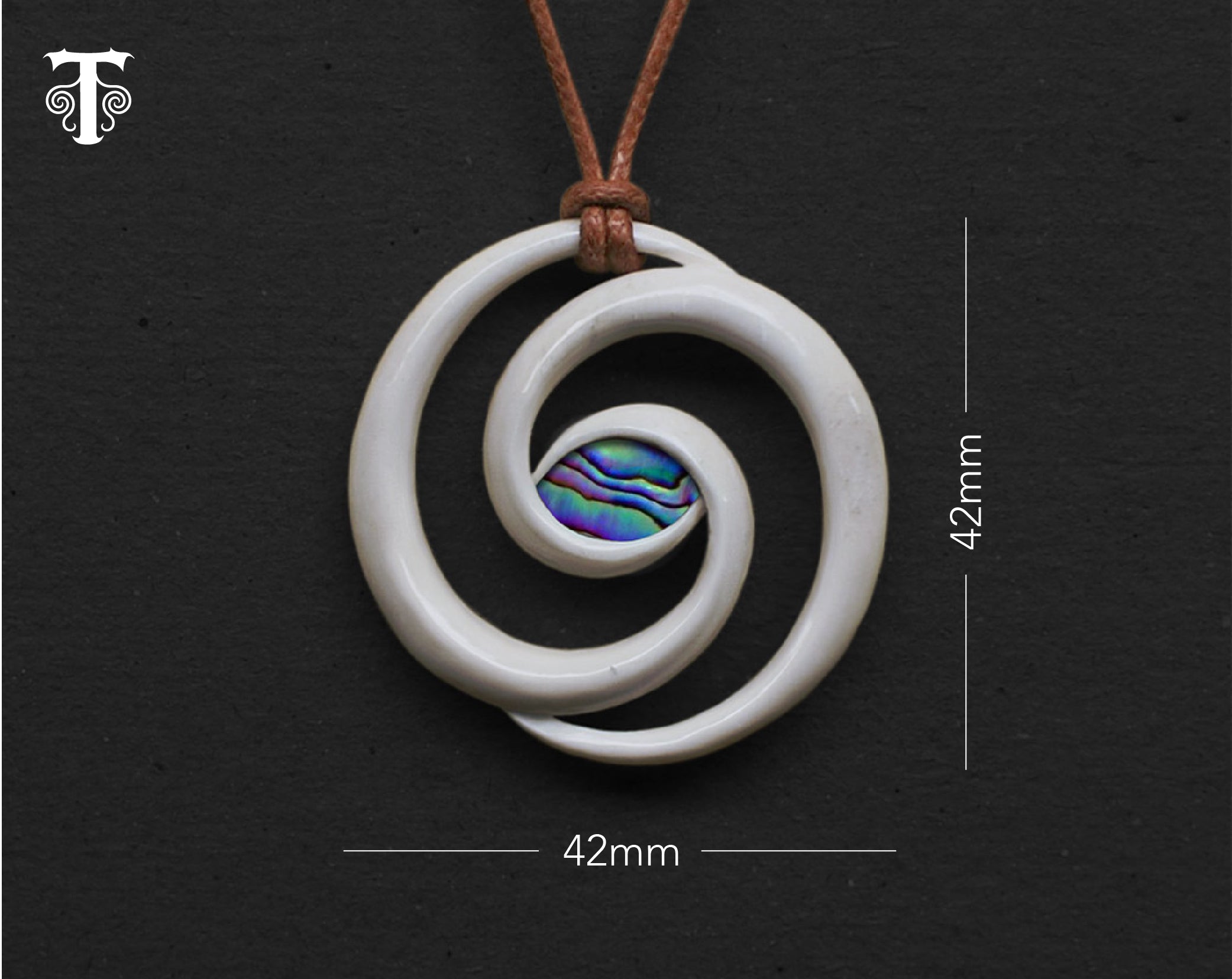 new zealand maori necklace bone spiral