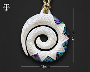 maori necklace koru spiral