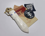 King Taiaha bone pendant necklace inspired by the traditional Maori Taiaha weapon