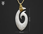 maori necklace fish hook matau