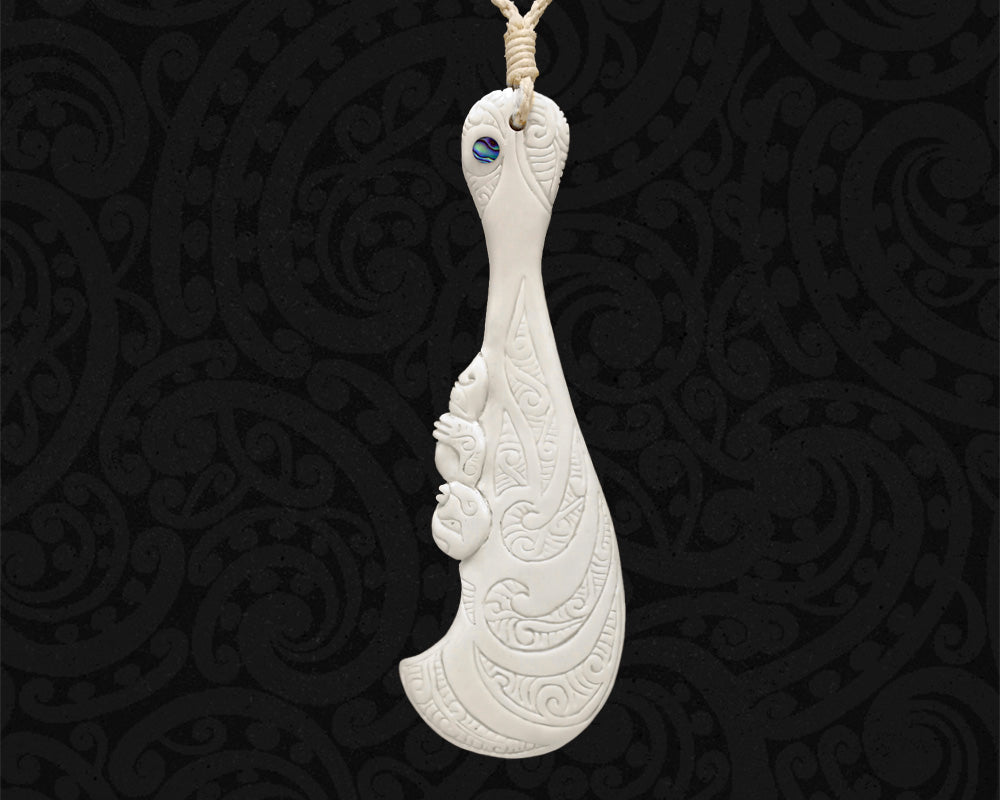 new zealand maori necklace bone patu