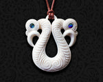 Maori pekapeka bone pendant native bat guardian symbol