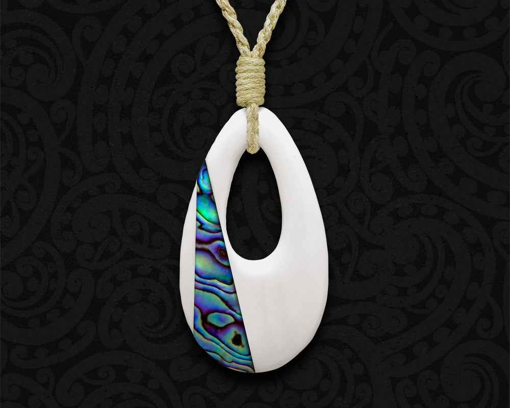 new zealand maori necklace bone teardrop