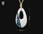 new zealand maori necklace bone teardrop